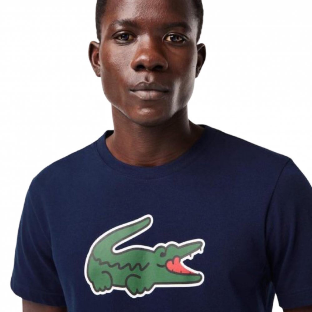 Camiseta Lacoste Regular Fit Jersey Hombre Verde Black Lacoste