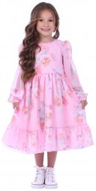 Imagem - VESTIDO JUVENIL CATTAI FLORAL ROSA