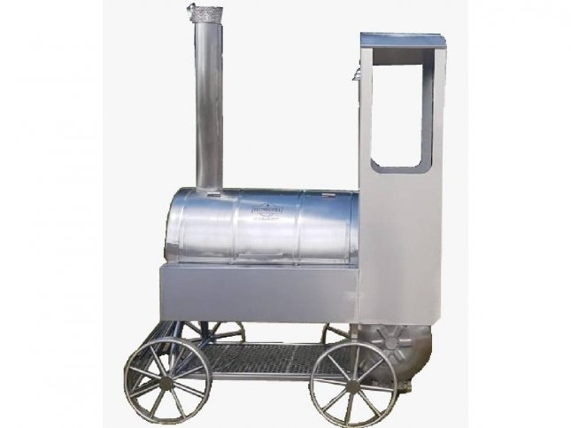 Churrasqueira em Aço Inox Temática Tecnogrill Trem Pit Smoker
