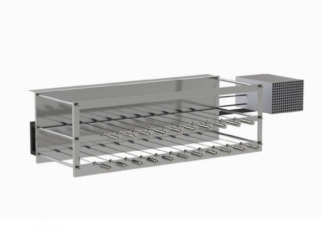 Churrasqueira Grill inox comercial 23 espetos rotativos