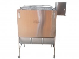 Imagem - Churrasqueira Costelo/Peixe/Leito Tecnogrill Mvel Grelha Rotativa