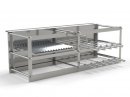 Churrasqueira Grill inox 11 espetos rotativos acoplado grelha manual TC001051-1