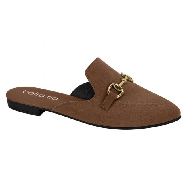Mule Beira Rio Bico Quadrado Com Fivela Feminino
