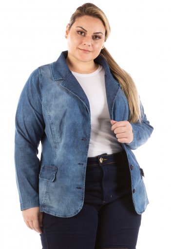 blazer jeans feminino plus size