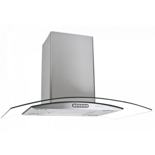 Imagem - Coifa Nardelli Ilha Vidro Curvo Aço Inox 90cm 110V