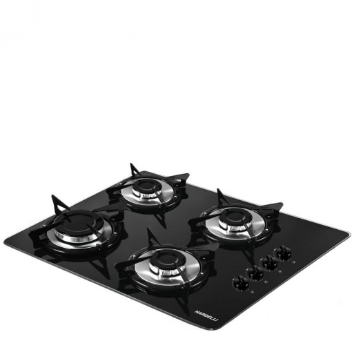 Cooktop Nardelli Vidro Preto 4 Bocas NV4 Bivolt