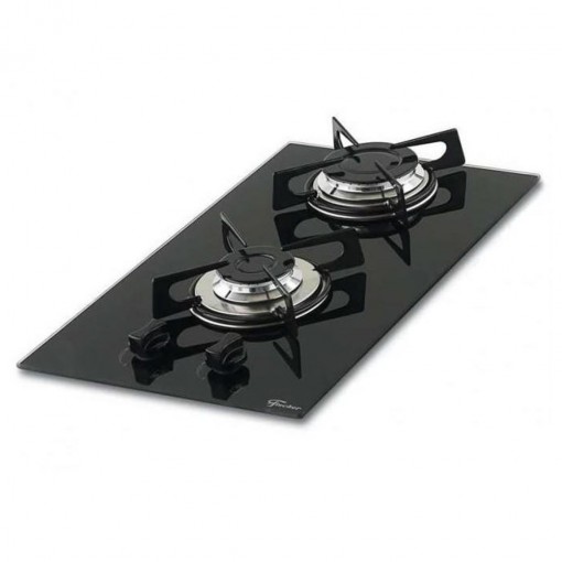 Imagem - Cooktop Fischer 2 Bocas Vidro Preto Chama Rápida Bivolt