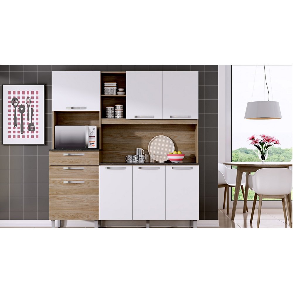 Cozinha Compacta Canela Branco Carvalho Madeira 1 Pe A Com Tampo Cozinha Compacta Canela Branco Carvalho Madeira 1 Pe A Com Tampo