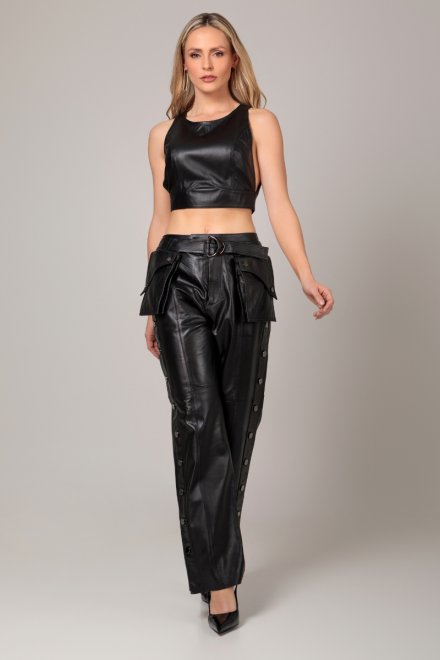 Calça de couro 20212 exclusivo Couros do Valleh 10X sem juros