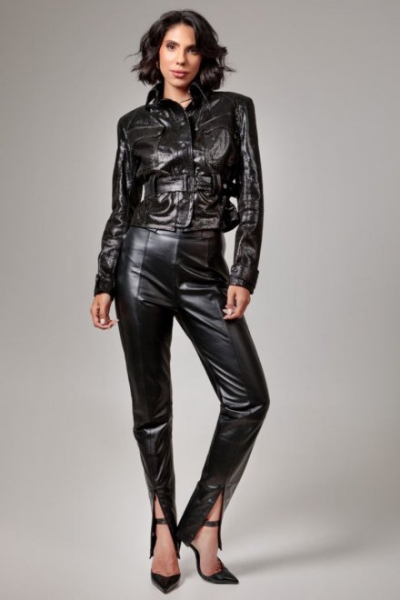 Jaqueta Bruna de couro exclusivo Couros do Valleh 10X sem juros