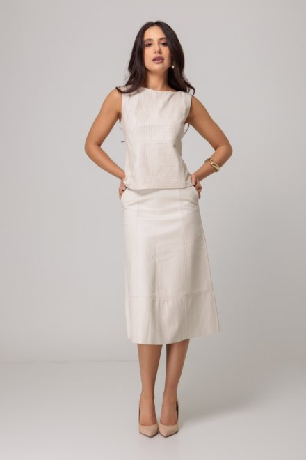 Saia Elo de couro exclusivo Couros do Valleh 10X sem juros