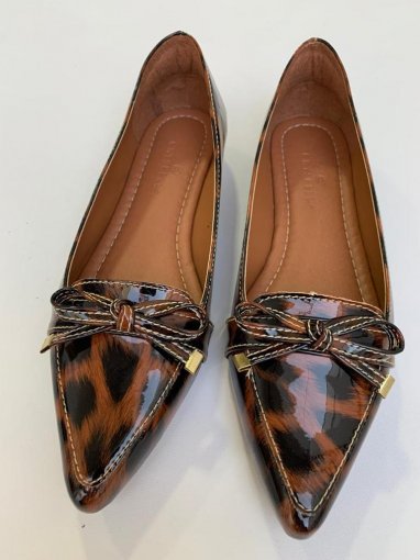 MOCASSIM VERNIZ ONÇA