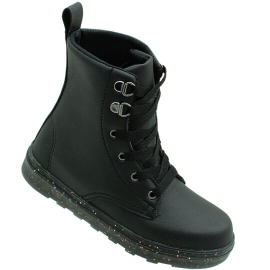 Bota Infantil Fiocco Glitter Feminina  Preta