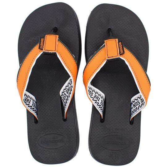 Chinelo Havaianas Urban Tech Masculino  Preto/Laranja 