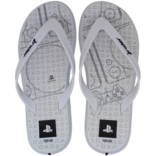 Chinelo Rider R1 Playstation Masculino  Branco