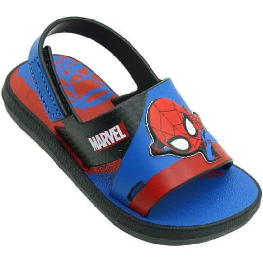 Sandlia Baby Marvel Modern Spider Man Masculina Azul/Vermelha