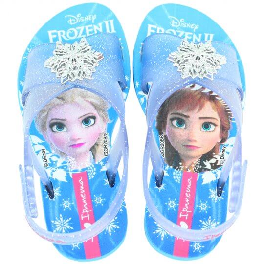 Sandlia Infantil Frozen II Glitter Feminina  Azul