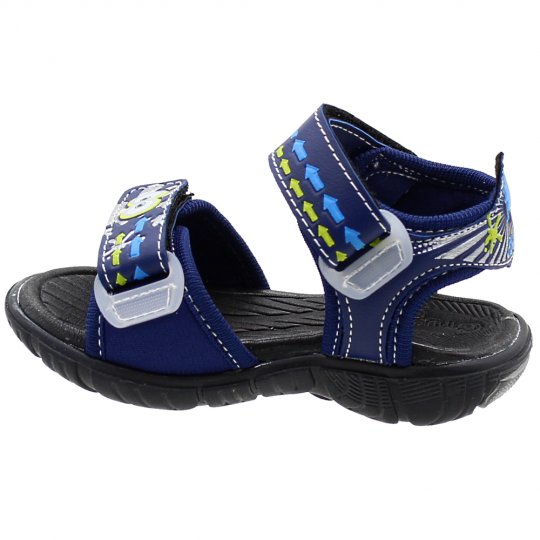 Sandália Infantil Masculina Pimpolho Preta com LED Azul - Pamplemousse