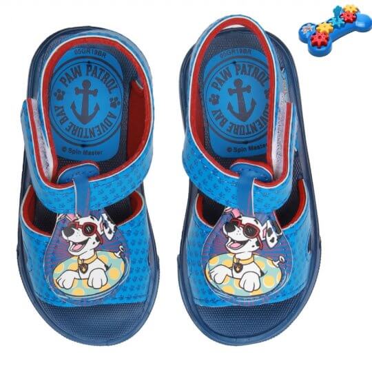 Sandália Infantil Patrulha Canina Engrenagem Masculina + Brinde