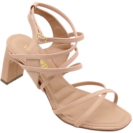 Sandlia Via Scarpa Napa Like Feminina  Nude