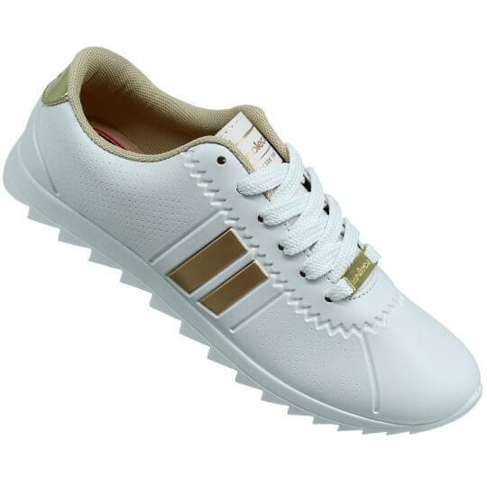 Tnis Moleca Listras Casual Feminino Branco