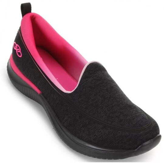 Tnis Olympikus Sunna Feminino Preto/Rosa 