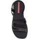 Sandlia Rasteira Ipanema Solar Tiras Glitter Curvas Macia Feminina    Preto 4