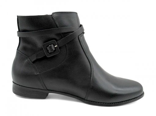 Bota Via Paula De Couro Bota Cano Curto Via Paula Couro Preto