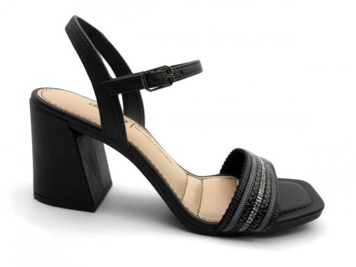 Sandália Dakota Feminina Social Salto Bloco Y8362 Preta |Dtalhe