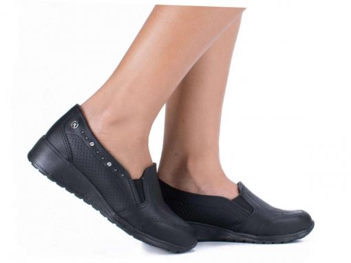 Sapatênis Feminino Kolosh Slip On Anabela C2299 Preto Dtalhe