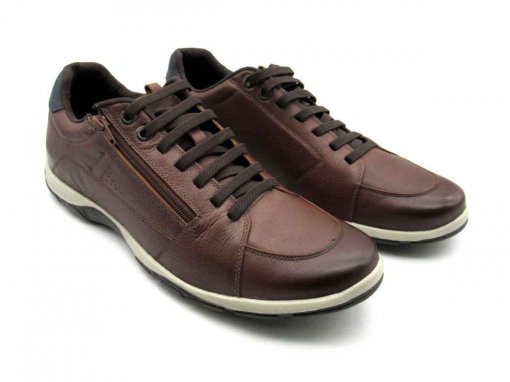 Sapato Masculino Tamanho Especial Pegada Couro 510402 Dtalhe