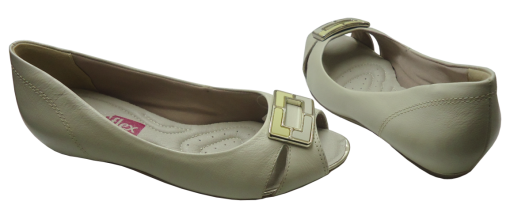 sapatilha peep toe comfortflex