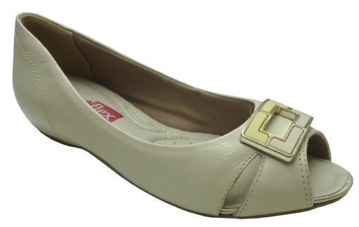 sapatilha peep toe comfortflex