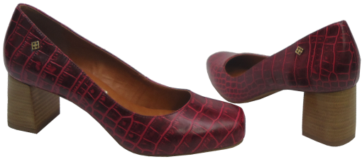 sapato scarpin vinho