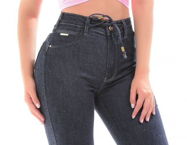 salsa calças cintura subida