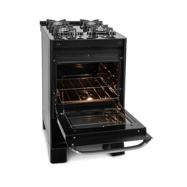 Fogão Suggar Best Cook 4 Bocas Mesa Vidro Preto Bivolt FGV405PT