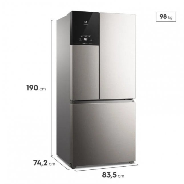 Geladeira Electrolux Multidoor Efficient Com Autosense e Inverter 590 L