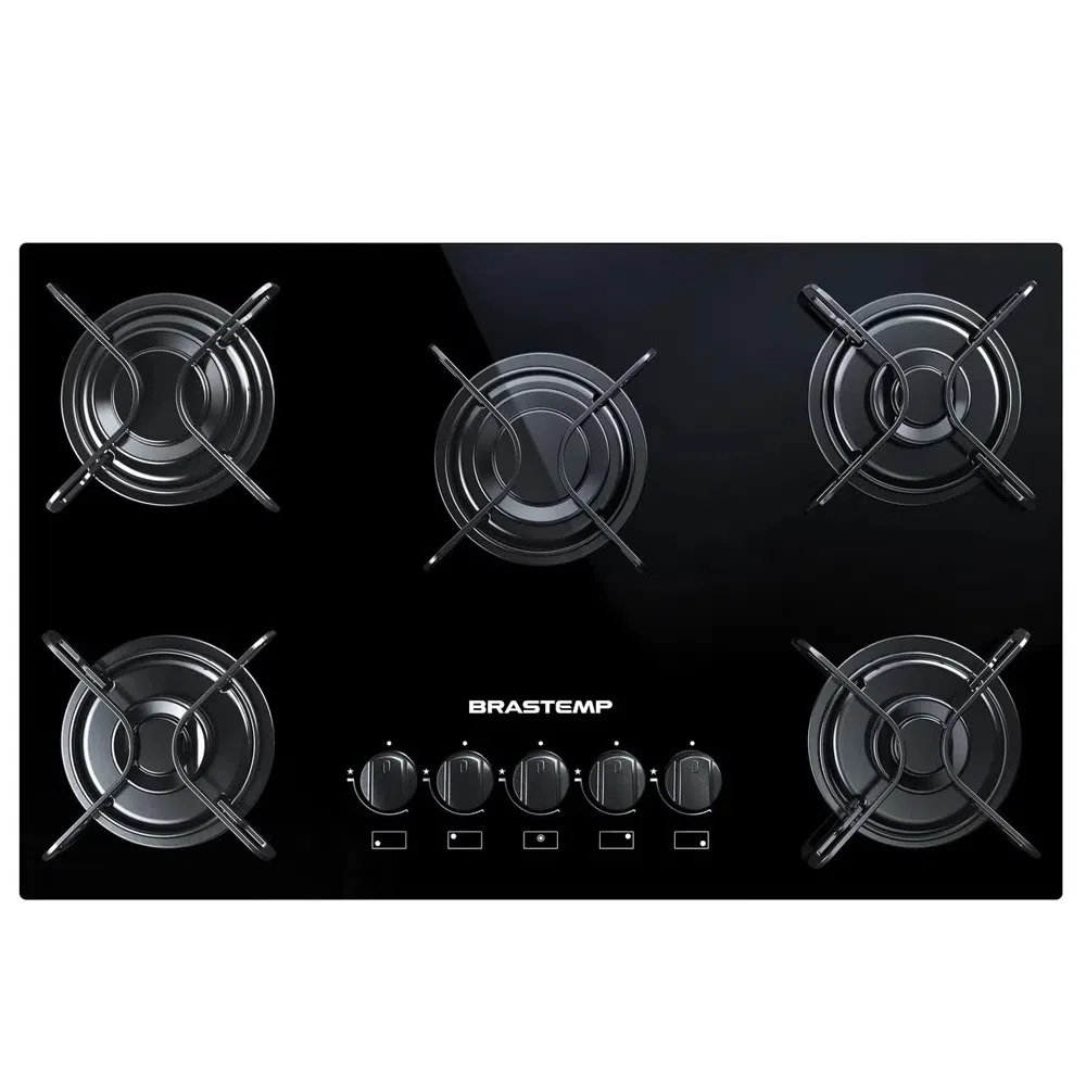 Cooktop à Gás Brastemp Ative 5 Queimadores Preto Bivolt BDD75AEUNA