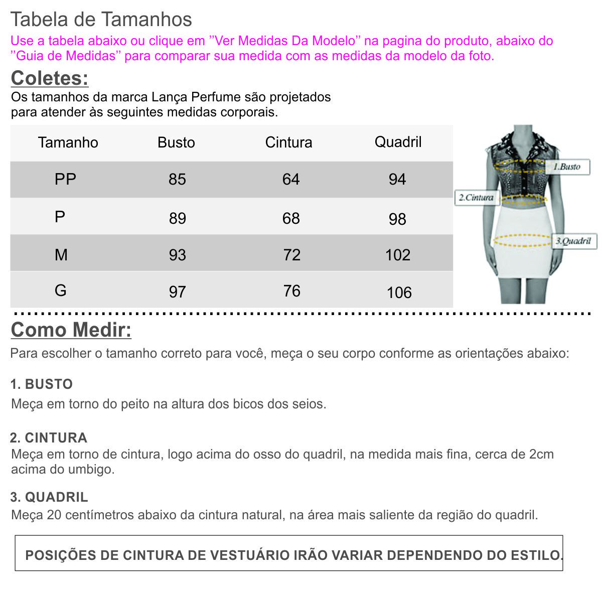 Guia de medidas Guia de medidas