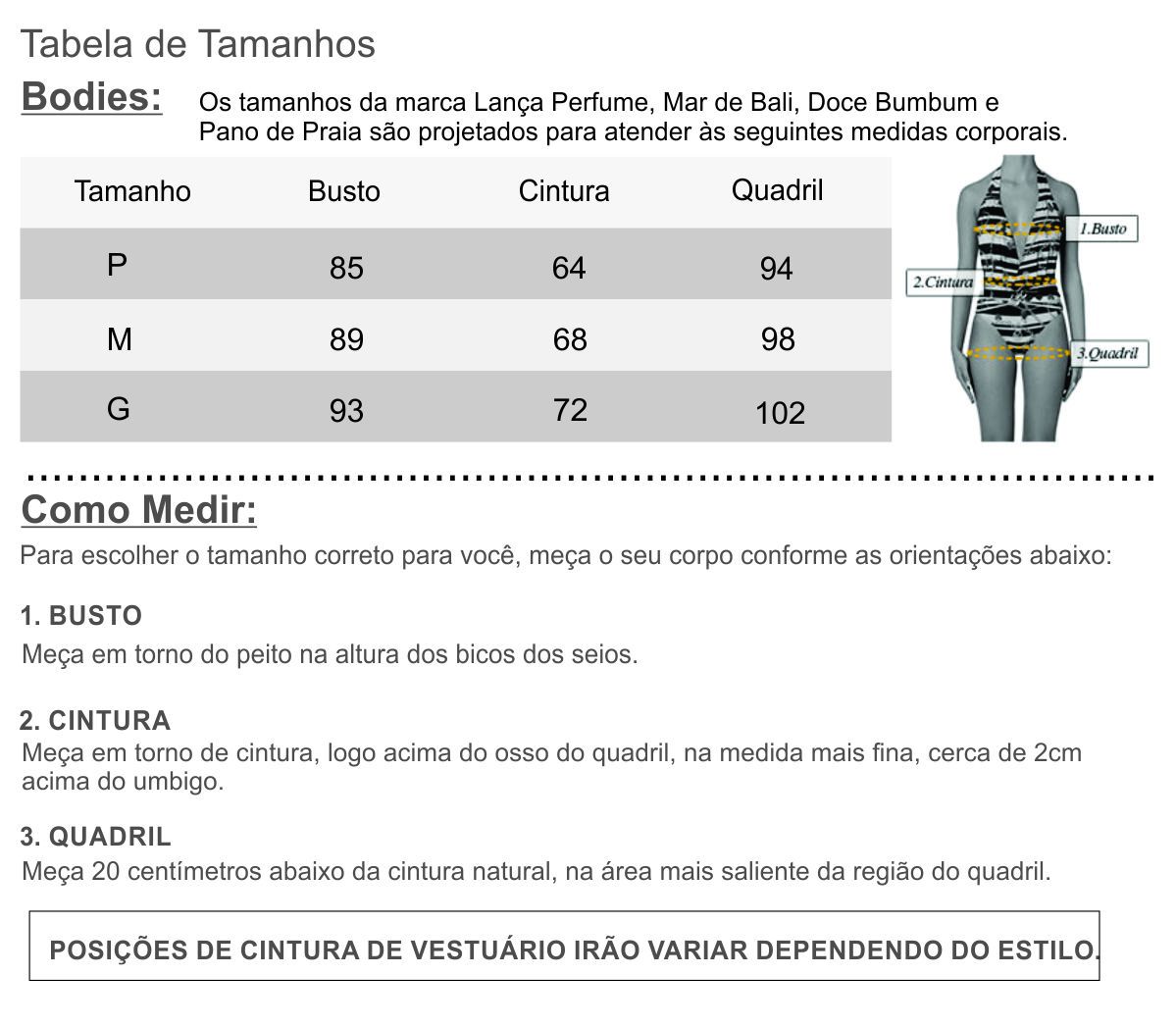 Guia de medidas Guia de medidas