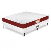 Imagem do produto - Conjunto Cama Box - Colchão Red & White Double Face 25cm Espuma D33 Castor com Box SI