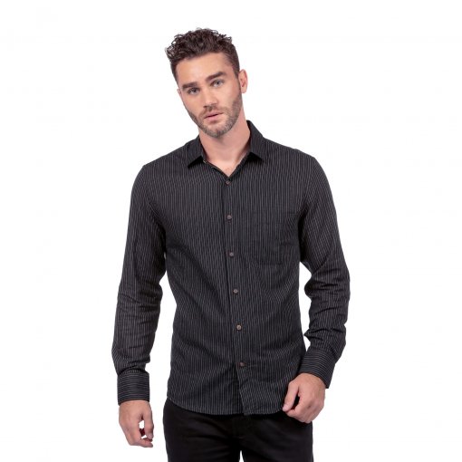 camisa flanela preta