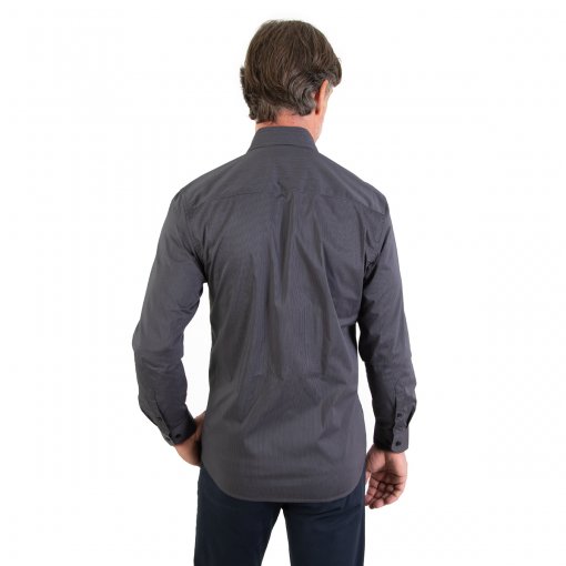 camisa preta masculina slim