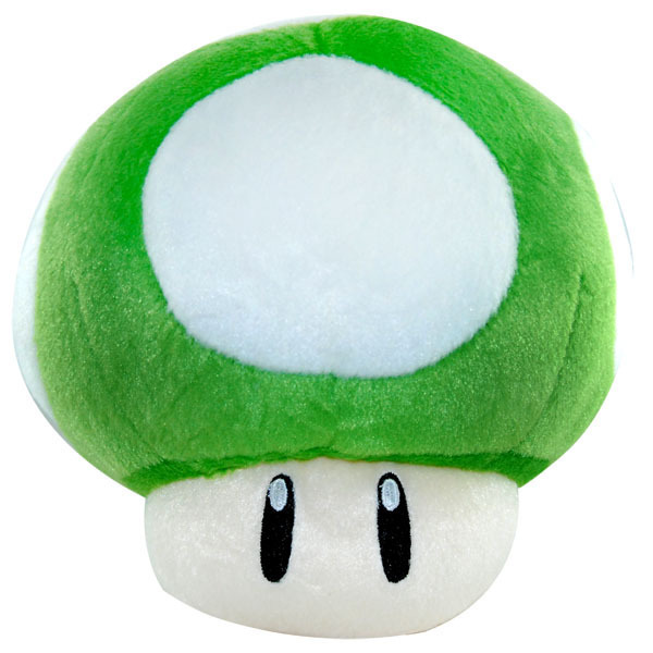 Cogumelo Verde 1 UP - Pelúcia Mario Bros
