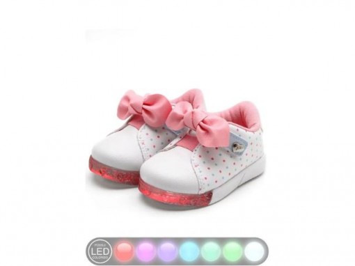 tênis pampili luz baby fun rosa