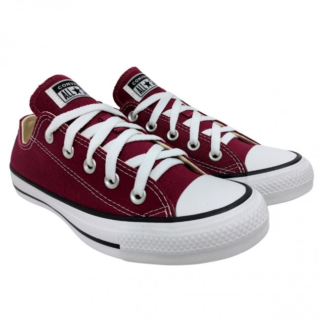 Bordo All Star Vinho Cano Curto Tênis Converse All Star CT AS Core