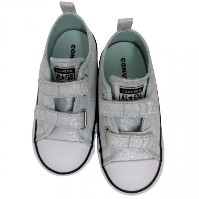 Velcro All Star Infantil Branco De Couro Branco Couro All Star
