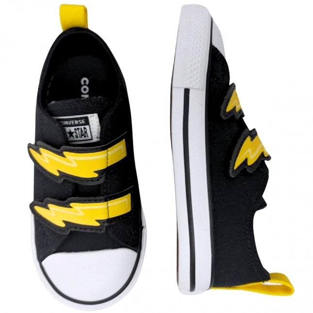 All Star Preto Velcro Infantil Botinha Cabedal All Star Cabedal