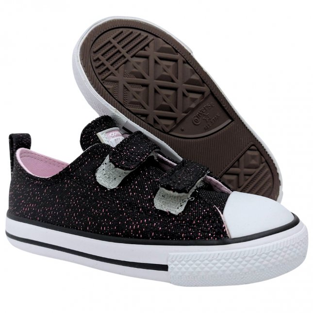 Tênis Infantil Com Velcro Converse All Star CK1204 Brilho