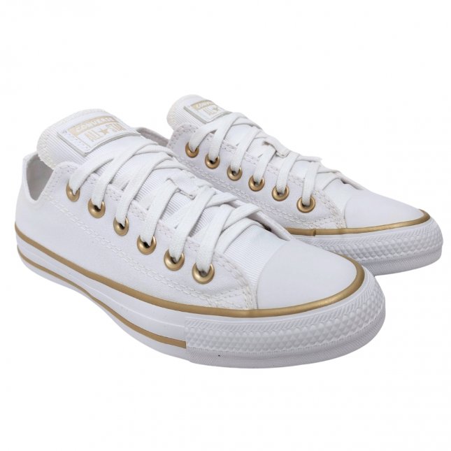 All Star Dourado Couro All Star Branco Feminino Centauro Tênis